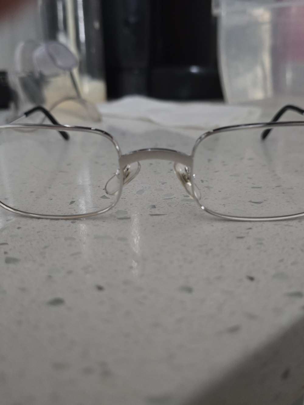 CARTIER  DREAMERS Eyeglasses ..1990'S VINTAGE BRUSHED PLATINUM